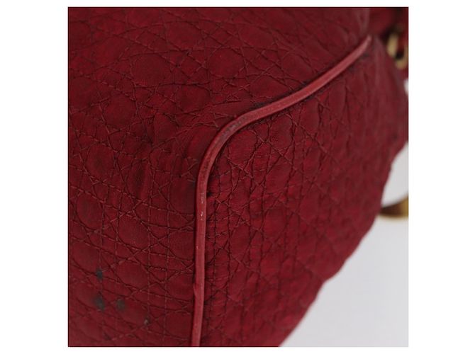 Pochette Canage in Nylon Rosso Oro Auth AMZ069 Christian Dior D'oro - vista 14