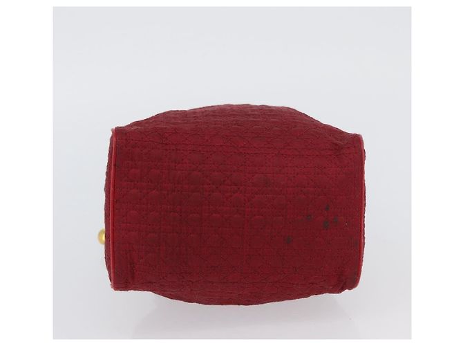 Pochette Canage in Nylon Rosso Oro Auth AMZ069 Christian Dior D'oro - vista 5