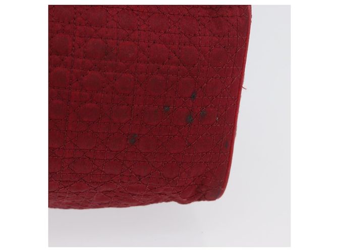 Pochette Canage in Nylon Rosso Oro Auth AMZ069 Christian Dior D'oro - vista 6