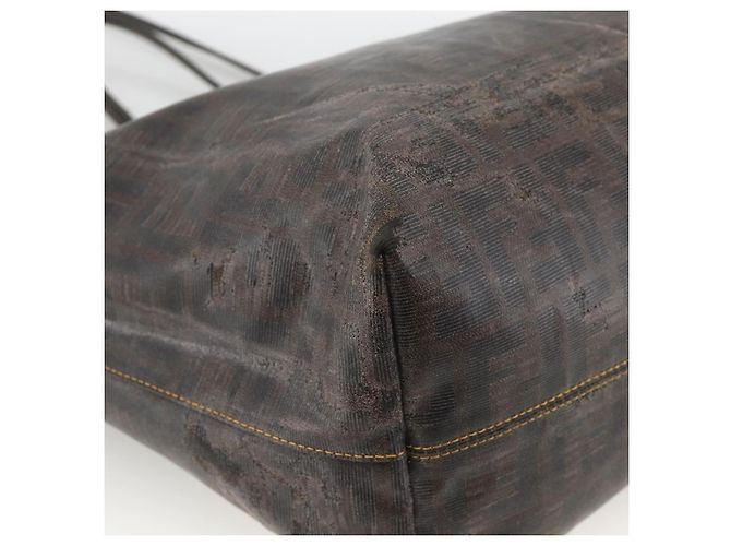 FENDI Zucca Canvas Tote Bag Schwarz Braun Auth YKZ1039 - Ansicht 14