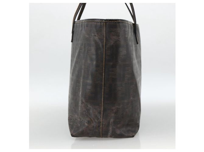 FENDI Zucca Canvas Tote Bag Schwarz Braun Auth YKZ1039 - Ansicht 4