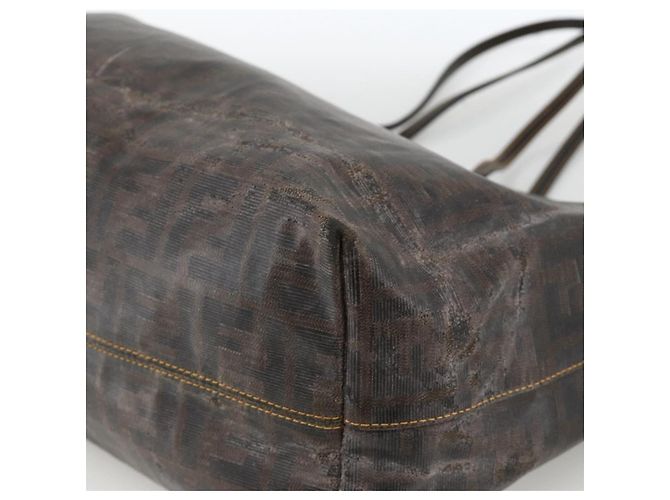 FENDI Zucca Canvas Tote Bag Schwarz Braun Auth YKZ1039 - Ansicht 9