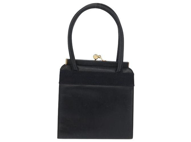 Borsa a mano Vala in pelle blu navy e oro di Salvatore Ferragamo Auth hk3588 D'oro - vista 2