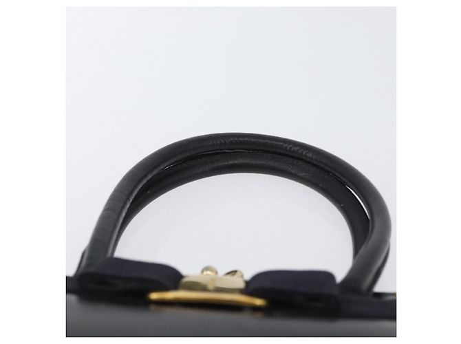 Borsa a mano Vala in pelle blu navy e oro di Salvatore Ferragamo Auth hk3588 D'oro - vista 8
