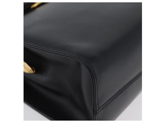 Borsa a mano Vala in pelle blu navy e oro di Salvatore Ferragamo Auth hk3588 D'oro - vista 9