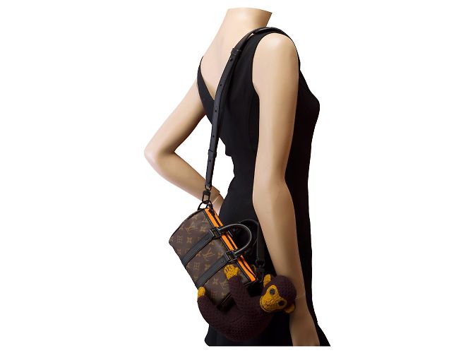Borsa LOUIS VUITTON Keepall XS in Tela Marrone - 103440 - vista 12