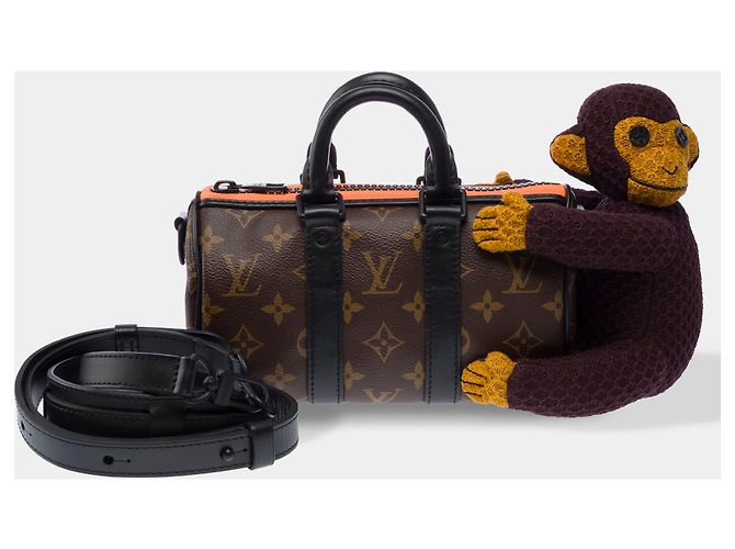 Borsa LOUIS VUITTON Keepall XS in Tela Marrone - 103440 - vista 2