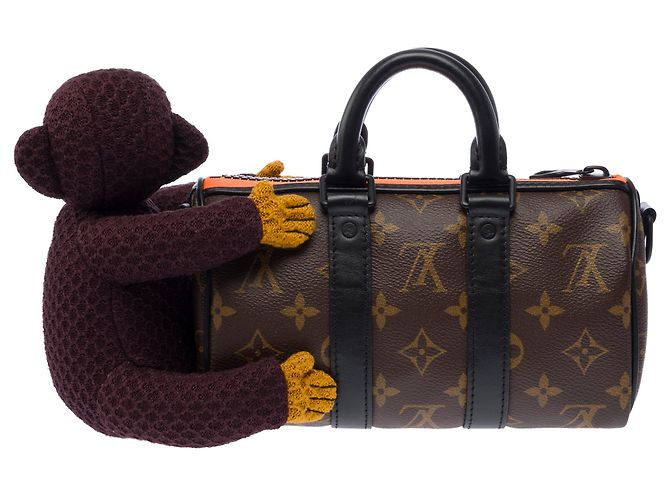 Borsa LOUIS VUITTON Keepall XS in Tela Marrone - 103440 - vista 4