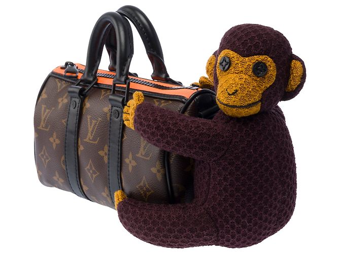 Borsa LOUIS VUITTON Keepall XS in Tela Marrone - 103440 - vista 5