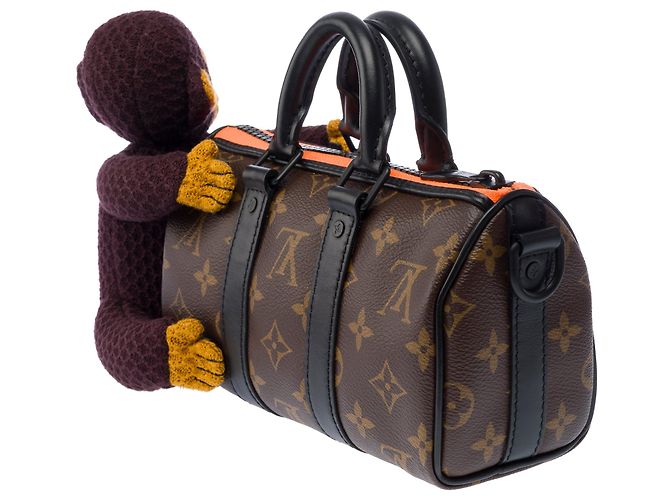 Borsa LOUIS VUITTON Keepall XS in Tela Marrone - 103440 - vista 6