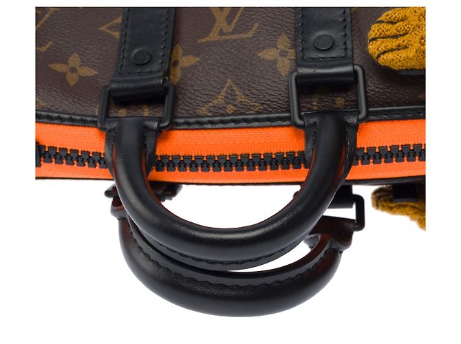 Borsa LOUIS VUITTON Keepall XS in Tela Marrone - 103440 - vista 9