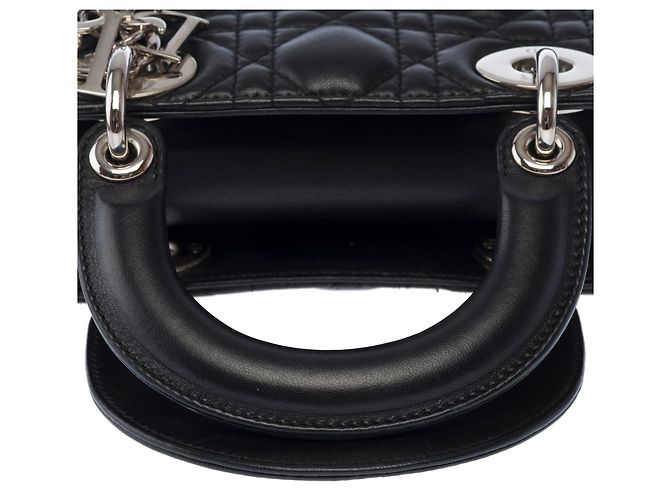 Borsa DIOR Lady Dior in Pelle Nera - 103453 Nero - vista 10