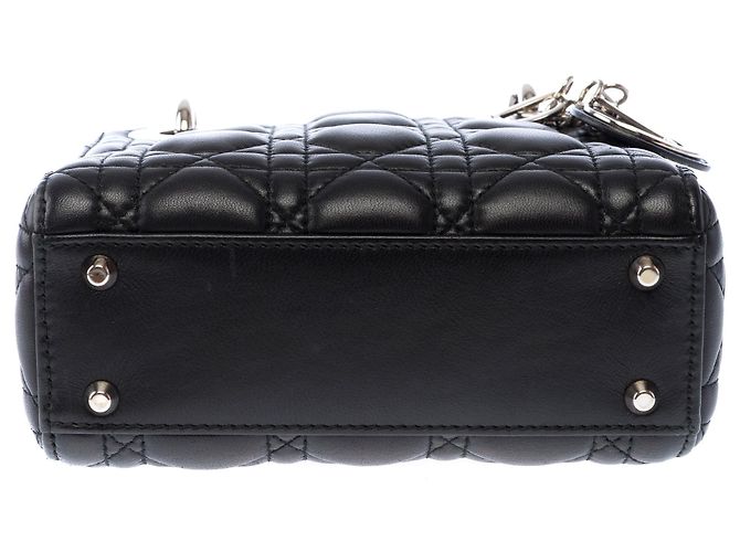 Borsa DIOR Lady Dior in Pelle Nera - 103453 Nero - vista 11