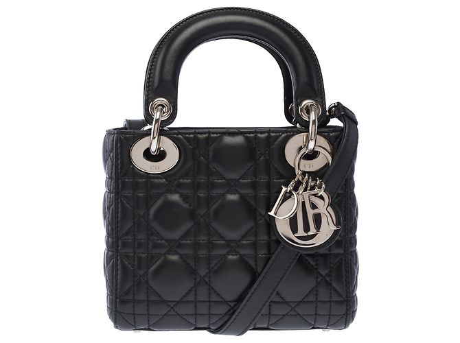 Borsa DIOR Lady Dior in Pelle Nera - 103453 Nero - vista 3