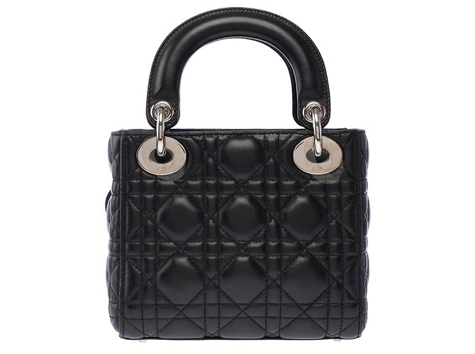 Borsa DIOR Lady Dior in Pelle Nera - 103453 Nero - vista 4