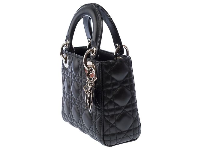 Borsa DIOR Lady Dior in Pelle Nera - 103453 Nero - vista 5