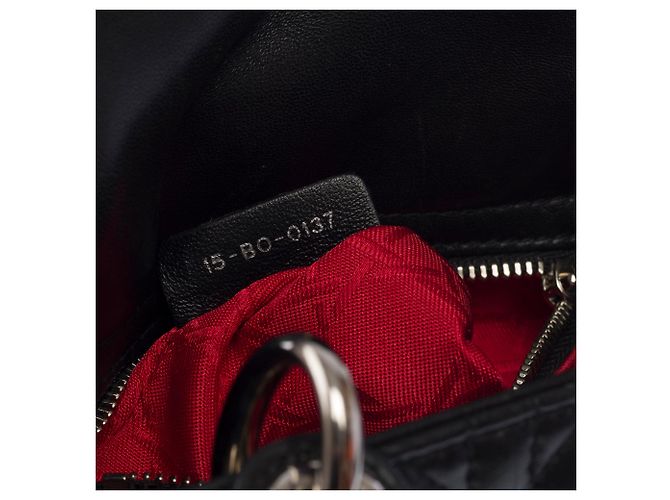 Borsa DIOR Lady Dior in Pelle Nera - 103453 Nero - vista 8