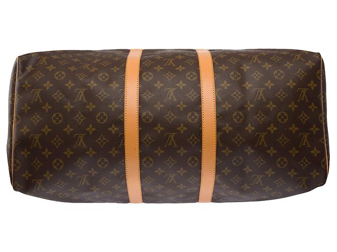 Borsa LOUIS VUITTON Keepall in Tela Marrone - 103439 - vista 10