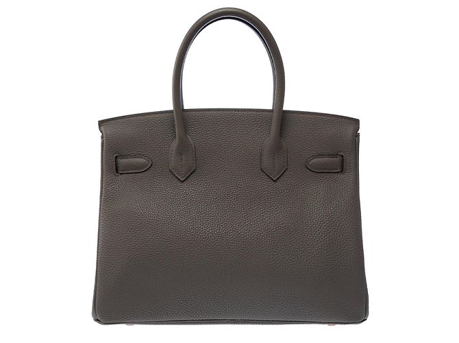 Hermès Borsa HERMES Birkin 30 in Pelle Grigia - 103454 Grigio - vista 4