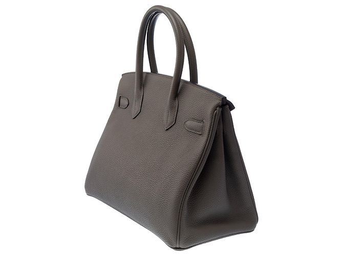 Hermès Borsa HERMES Birkin 30 in Pelle Grigia - 103454 Grigio - vista 6