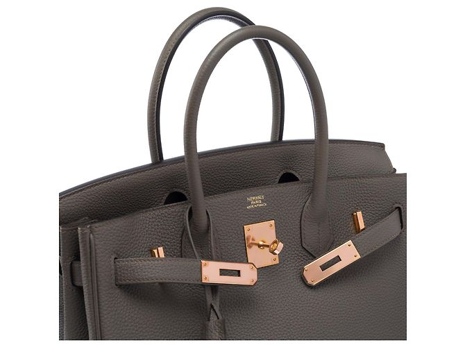Hermès Borsa HERMES Birkin 30 in Pelle Grigia - 103454 Grigio - vista 7