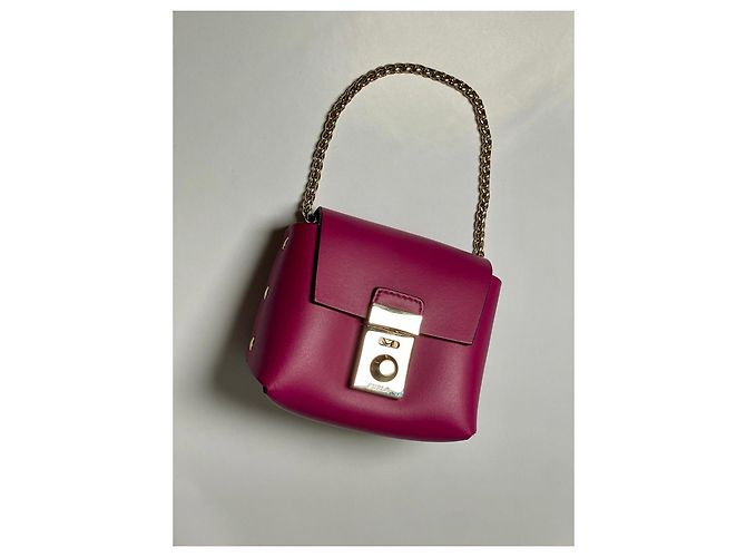 Bolso cruzado mini Metropolis en cuero fucsia de Furla Rosa - vista 10