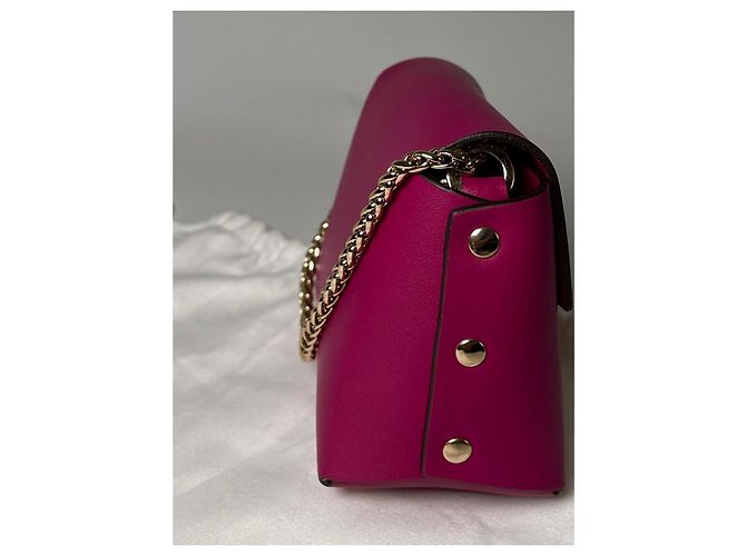 Bolso cruzado mini Metropolis en cuero fucsia de Furla Rosa - vista 4