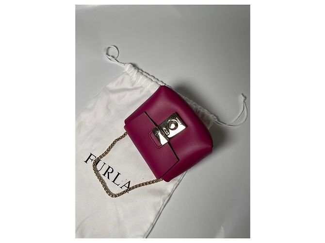 Bolso cruzado mini Metropolis en cuero fucsia de Furla Rosa - vista 5