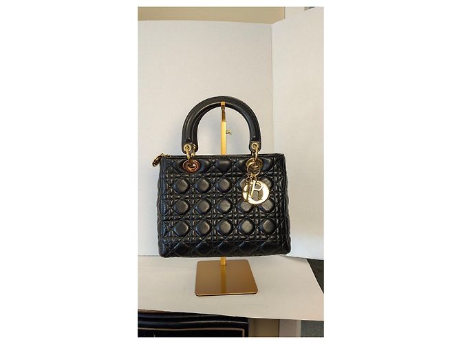Borsa Lady Dior Dior in pelle nera Nero - vista 2
