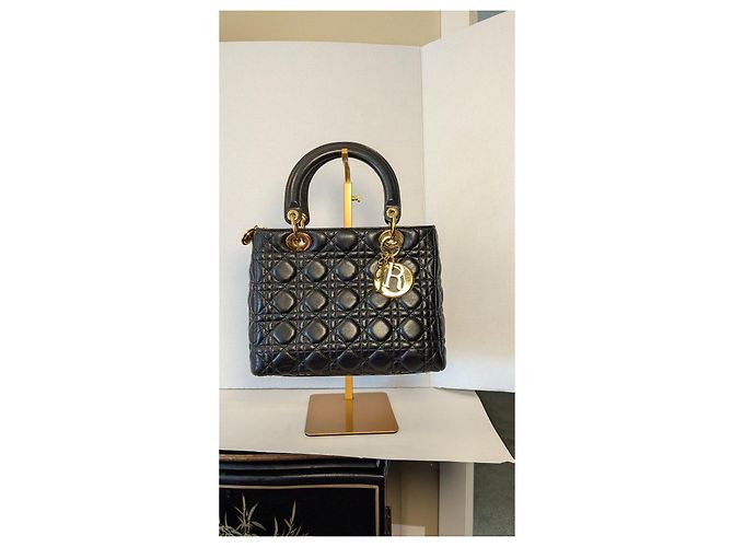 Borsa Lady Dior Dior in pelle nera Nero - vista 3
