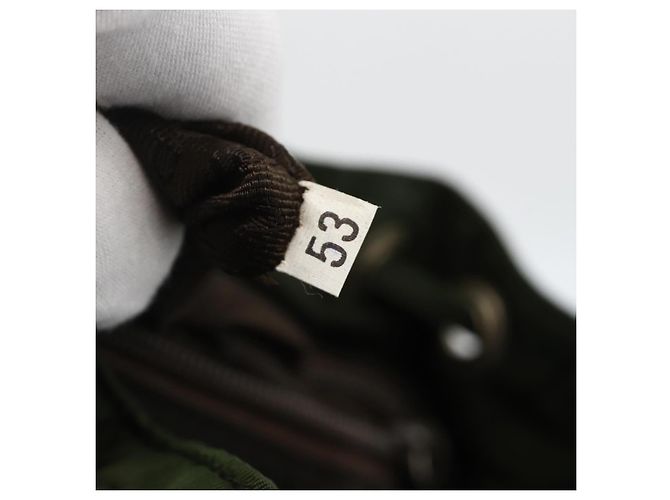 PRADA Rucksack aus Nylon grün silber authentisch bs34256 - Ansicht 12