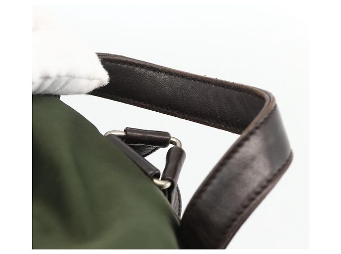 PRADA Rucksack aus Nylon grün silber authentisch bs34256 - Ansicht 14