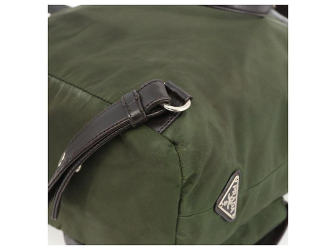 PRADA Rucksack aus Nylon grün silber authentisch bs34256 - Ansicht 17