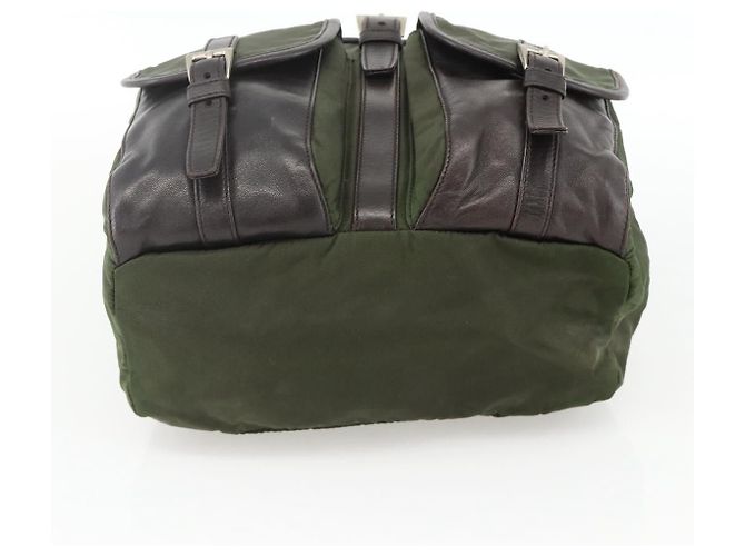 PRADA Rucksack aus Nylon grün silber authentisch bs34256 - Ansicht 5