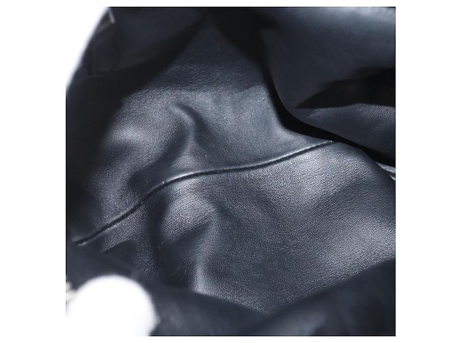 Borsa a mano in pelle nera e argento autentica BURBERRY 174706A Nero - vista 12