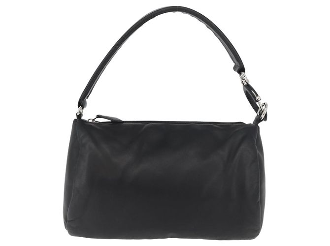 Borsa a mano in pelle nera e argento autentica BURBERRY 174706A Nero - vista 13