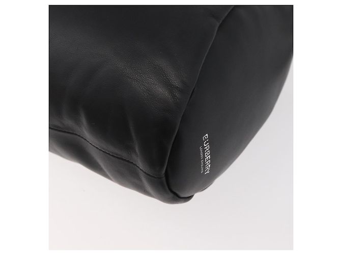 Borsa a mano in pelle nera e argento autentica BURBERRY 174706A Nero - vista 16