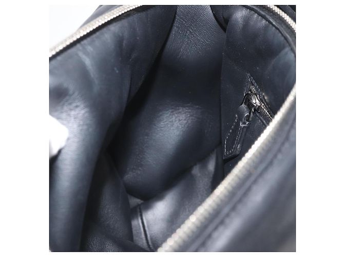 Borsa a mano in pelle nera e argento autentica BURBERRY 174706A Nero - vista 19