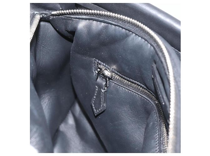 Borsa a mano in pelle nera e argento autentica BURBERRY 174706A Nero - vista 20