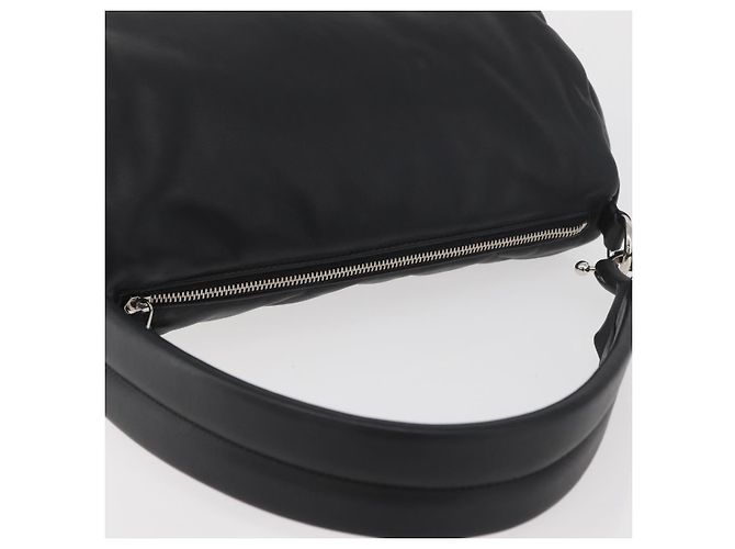 Borsa a mano in pelle nera e argento autentica BURBERRY 174706A Nero - vista 6
