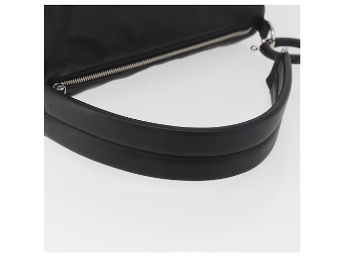 Borsa a mano in pelle nera e argento autentica BURBERRY 174706A Nero - vista 7