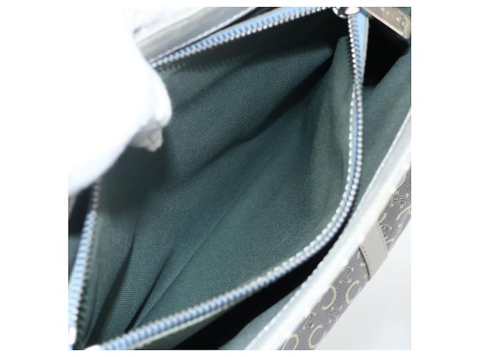 Céline Bolsa de mão em lona Macadam C da CELINE azul claro prata autêntica YKZ1602 - vista 11