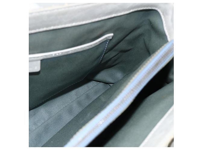 Céline Bolsa de mão em lona Macadam C da CELINE azul claro prata autêntica YKZ1602 - vista 18