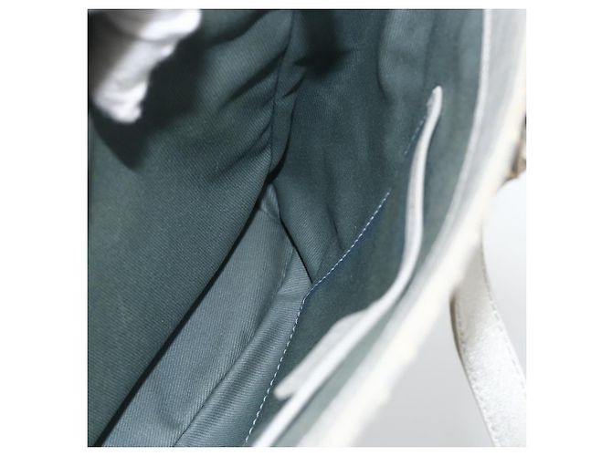 Céline Bolsa de mão em lona Macadam C da CELINE azul claro prata autêntica YKZ1602 - vista 19