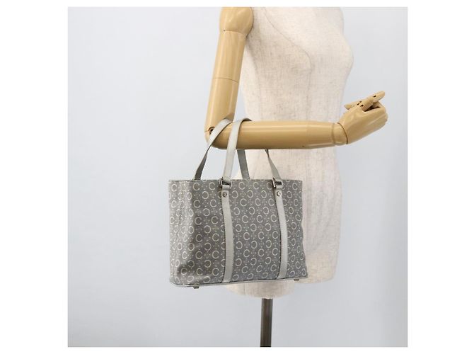 Céline Bolsa de mão em lona Macadam C da CELINE azul claro prata autêntica YKZ1602 - vista 23