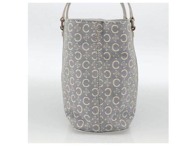 Céline Bolsa de mão em lona Macadam C da CELINE azul claro prata autêntica YKZ1602 - vista 3