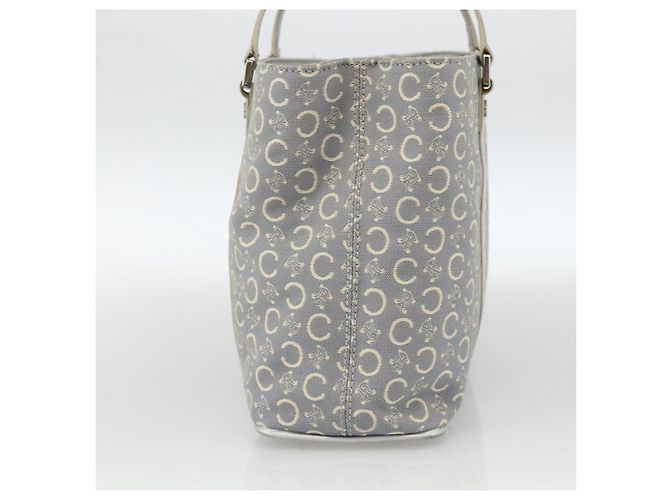 Céline Bolsa de mão em lona Macadam C da CELINE azul claro prata autêntica YKZ1602 - vista 4
