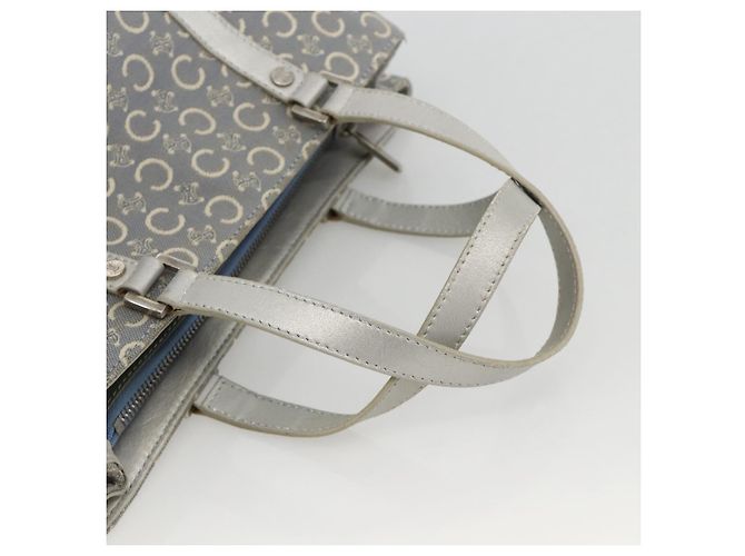 Céline Bolsa de mão em lona Macadam C da CELINE azul claro prata autêntica YKZ1602 - vista 7