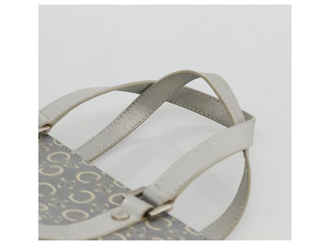 Céline Bolsa de mão em lona Macadam C da CELINE azul claro prata autêntica YKZ1602 - vista 8