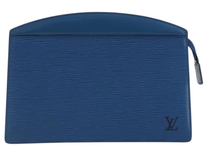 LOUIS VUITTON Epi Trousse Crete Pouch Blue M48405 LV Auth INZ117 - view 13